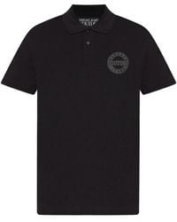 Versace Jeans Couture - Logo Cotton Polo Shirt - Lyst