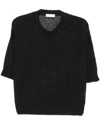 Roberto Collina - Open-Knit Short-Sleeve Sweater - Lyst