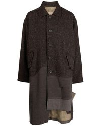 Ziggy Chen - Patchwork Single-breasted Coat - Lyst
