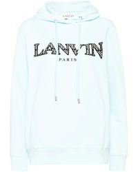 Lanvin - Logo Print Hoodie - Lyst