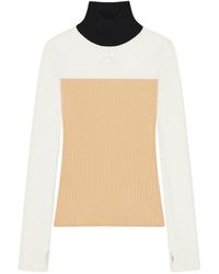Courreges - Logo-Patch Rib-Knit Sweater - Lyst