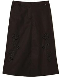 Twinset - Embroidered Midi Skirt - Lyst