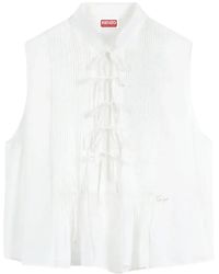 KENZO - Blouse Met Striksluiting - Lyst