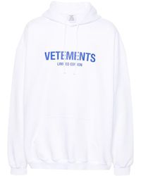 Vetements - Logo-print Cotton-blend Hoodie - Lyst