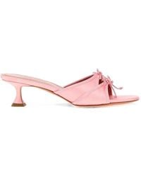 AMINA MUADDI - Eleonora Bow-Detail Heeled Sandals - Lyst