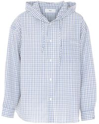 DUNST - Hooded Checked-Pattern Shirt - Lyst