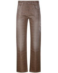 7 For All Mankind - Calie Houndstooth-Pattern Jeans - Lyst