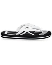 EA7 - Flip-Flops Mit Logo-Print - Lyst