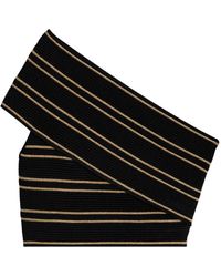 Balmain - Striped Cropped Top - Lyst