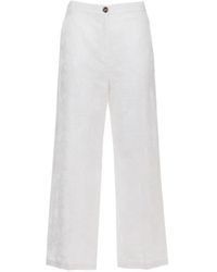 Emme - Embroidered Trousers - Lyst