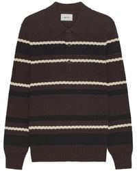 NN07 - Alfie Striped Long-Sleeve Polo Shirt - Lyst