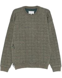 Maison Margiela - Geruite Gerafelde Trui - Lyst