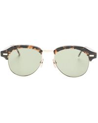 Thom Browne - Tortoiseshell-Effect Browline-Frame Sunglasses - Lyst