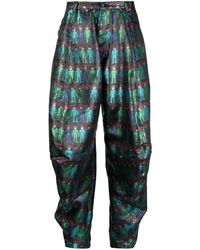 Walter Van Beirendonck - Graphic-print Tapered-leg Trousers - Lyst