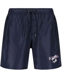Iceberg - Logo-Patch Drawstring Swim Shorts - Lyst