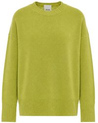 Allude - Crew-Neck Ribbed-Trim Sweater - Lyst
