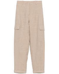 Eleventy - Linen Cargo Trousers - Lyst