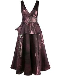 Marchesa notte Flared Jurk - Paars