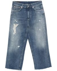 Dondup - Ripped Frayed Denim Jeans - Lyst