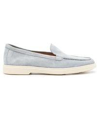 Santoni - Round-Toe Suede Loafers - Lyst