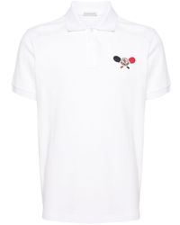 Moncler - Piqué Poloshirt Met Logopatch - Lyst
