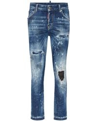 DSquared² - Skinny Jeans Met Gerafeld Effect - Lyst