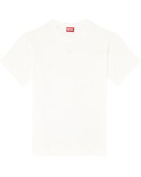 DIESEL - T-Norm-Int Embroidered-Detail Cotton T-Shirt - Lyst