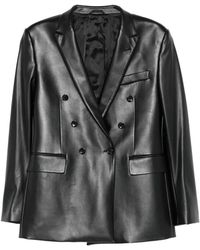 Reveres 1949 - Double-Breasted Leather Jacket - Lyst