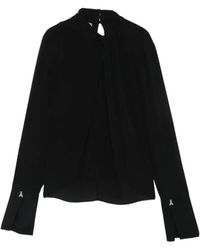 Patrizia Pepe - Pleated High-Neck Blouse - Lyst