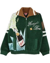 KENZO - Party Logo-embroidered Bomber Jacket - Lyst
