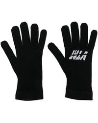 VTMNTS - Intarsia-Knit Logo Gloves - Lyst