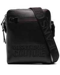 Versace Jeans Couture - Logo-lettering Faux-leather Crossbody Bag - Lyst