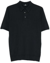 Alpha Studio - Buttoned Knit Polo Shirt - Lyst