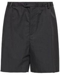 MM6 by Maison Margiela - Frayed-Detail Cotton Shorts - Lyst