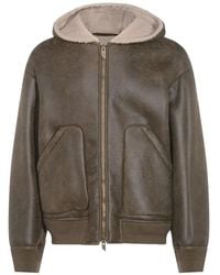 Salvatore Santoro - Hooded Zip Leather Jacket - Lyst