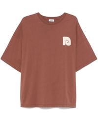 Nanushka - T-Shirt Mit Kordelstickerei - Lyst