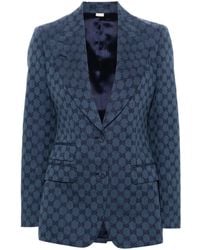 Gucci - Chaqueta de Jacquard de Algodón y Lino con GG - Lyst