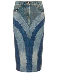 Love Moschino - Printed Stretch Cotton Jersey Skirt - Lyst