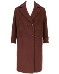 Isaia - Double-Breasted Notched-Lapel Coat - Lyst