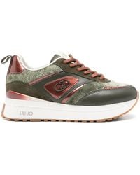 Liu Jo - Logo-Plaque Leather Sneakers - Lyst
