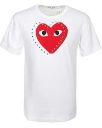 Comme des Garçons - Play Stud Print Embellished T-Shirt - Lyst