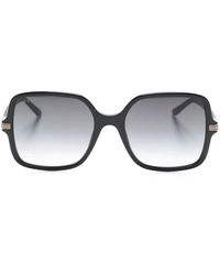 Gucci - Logo-Engraved Oversize-Frame Sunglasses - Lyst