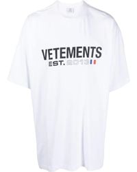 Vetements - Logo-Print Cotton T-Shirt - Lyst