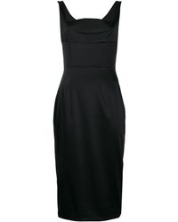 Dolce & Gabbana Satijnen Jurk - Zwart