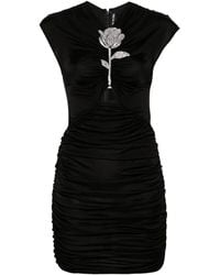 David Koma - Floral-Detailed Ruched Minidress - Lyst