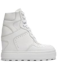 Casadei - High-Top Leather Sneakers - Lyst