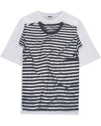 MSGM - T-Shirt À Imprimé Graphique - Lyst