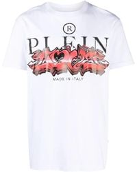 Philipp Plein - Logo-Print Cotton T-Shirt - Lyst
