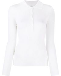 P.A.R.O.S.H. - Leila Poloshirt Aus Geripptem Strick - Lyst