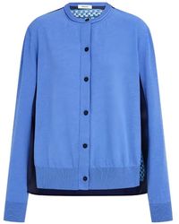 Ferragamo - Feather Show Print Crew-Neck Cardigan - Lyst